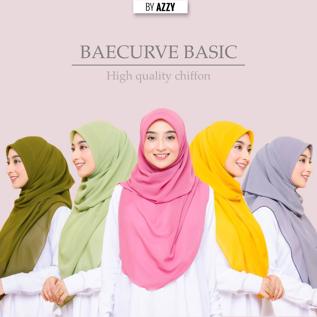 Tudung Bawal Chiffon Plain Premium Bucu Bulat Mudah Bentuk By Azzy ...