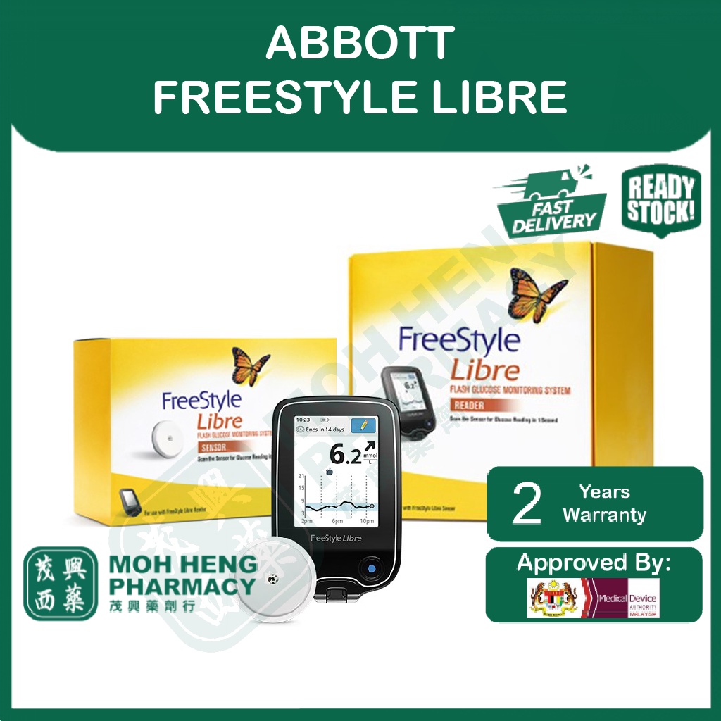 Abbott Freestyle Libre Flash Glucose Monitoring System Reader 2 Years Warranty Sensor Exp 4 23 Shopee Malaysia