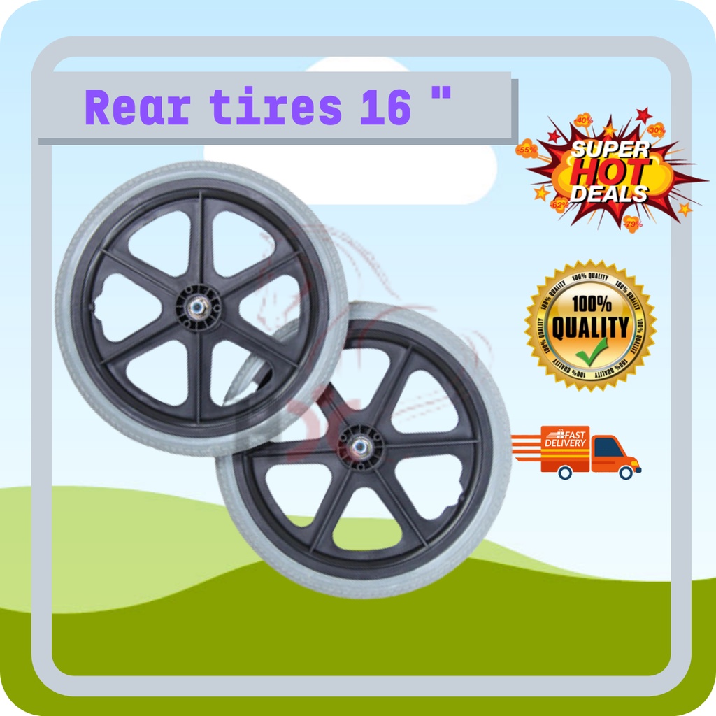 wheelchair wheels rear big wheel pneumatic tires tayar kerusi roda Rear