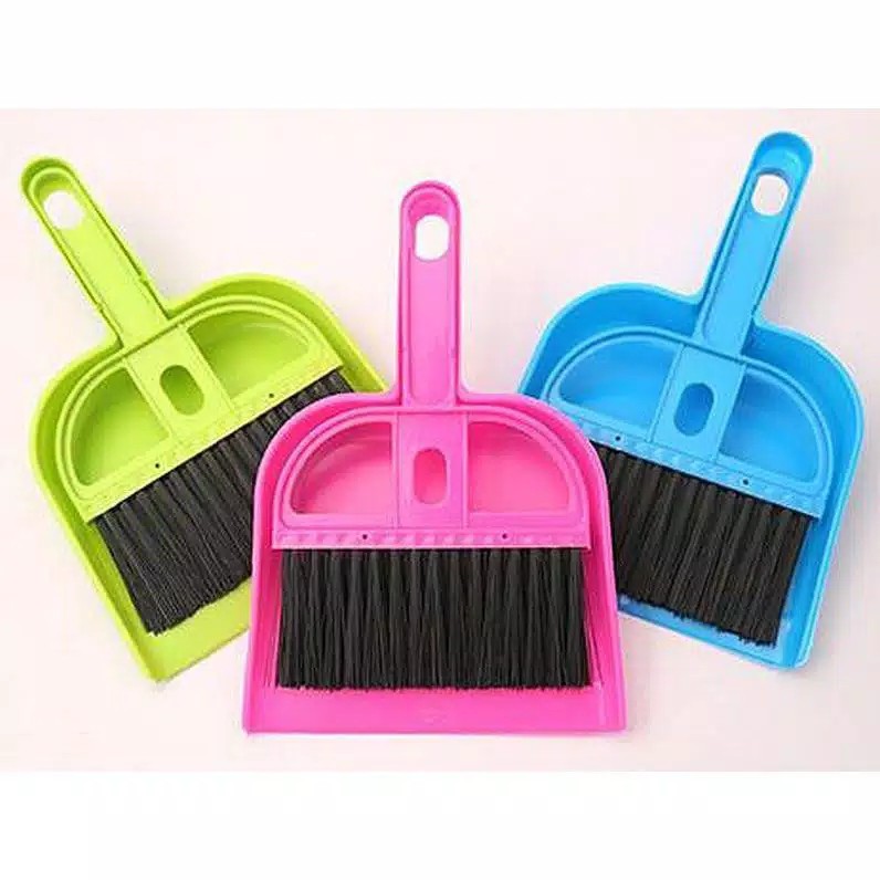 SUYAAA 4 Pieces Mini Broom and Dustpan Set,Hangable Mini Dustpan and Brush Small Broom Dustpan Set,Bunny Cleaning Tool Set for Animal Litter.Small Dustpan and Brush Set for Guinea Pigs. 