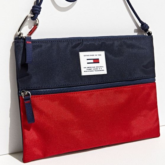 tommy hilfiger red sling bag