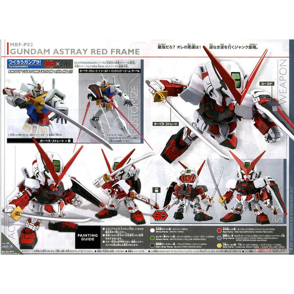 Bandai Sd Gundam Ex Standard Gundam Astray Red Frame Shopee Malaysia