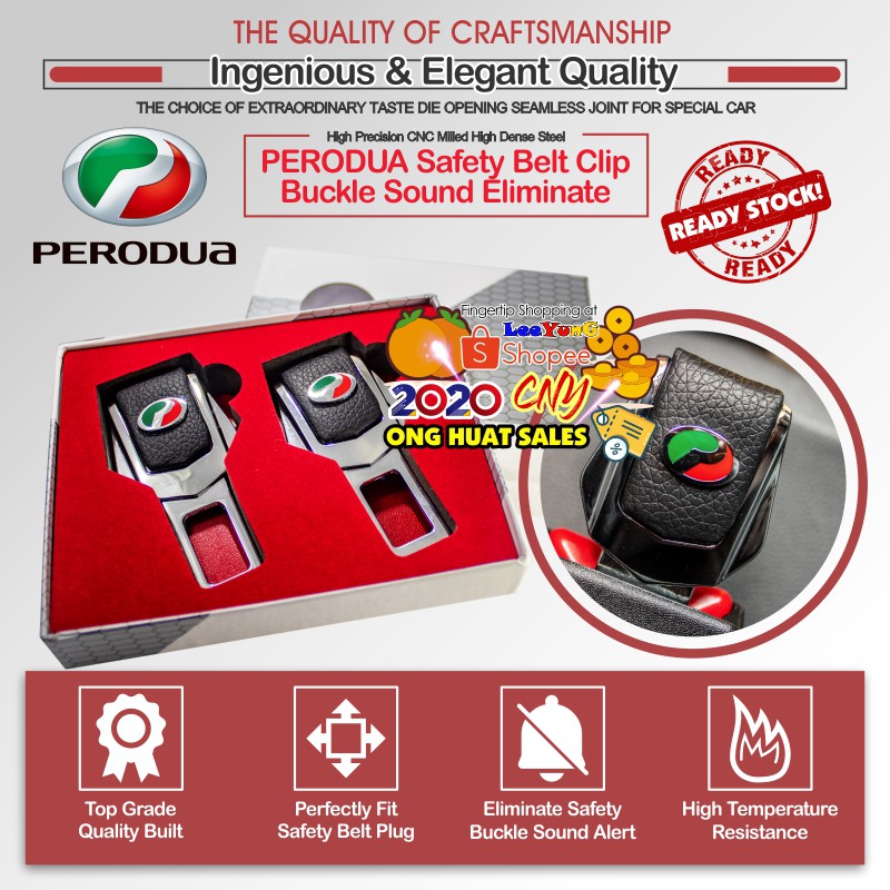 PERODUA MYVI BEZZA AXIA ARUZ Car Safety Belt Clip 2 Units 