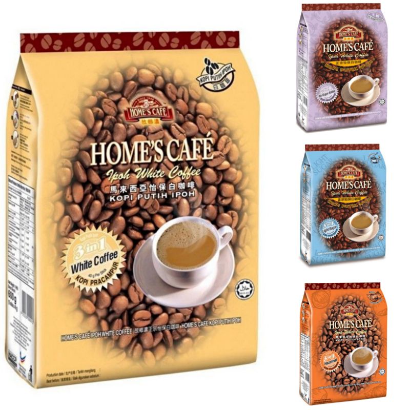 Homes Cafe Ipoh White Coffee Instant Coffee 3in1 Kopi Putih Segera