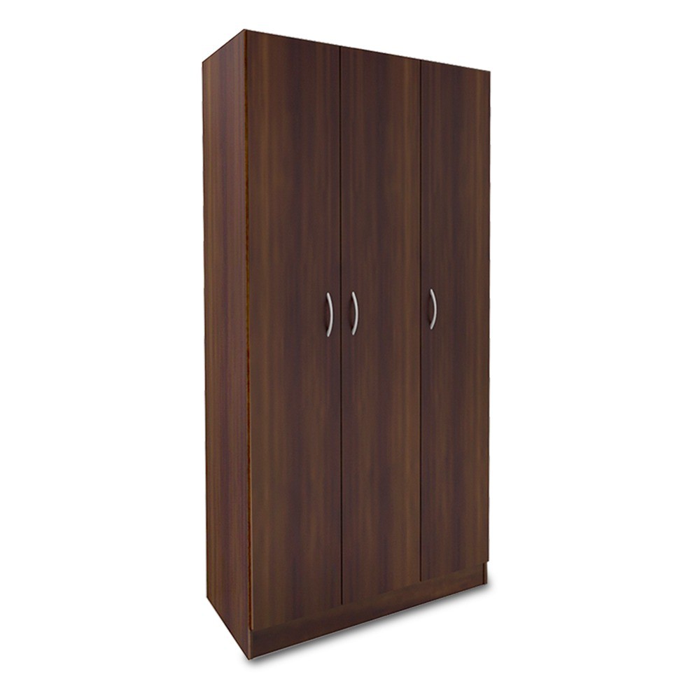 3 Door Wooden Wardrobe Closet Storage Rak Almari Baju Almari Kayu Pakaian H182 X D41 5 X W90 Cm Shopee Malaysia