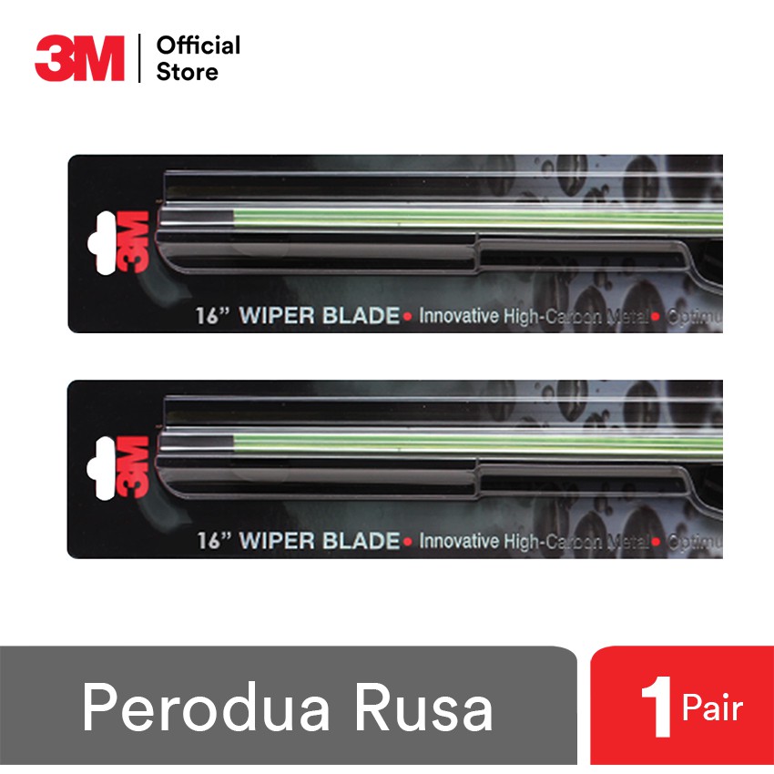 3M Wiper Blades, Perodua Rusa UV Resistant Rubber (18"/16 