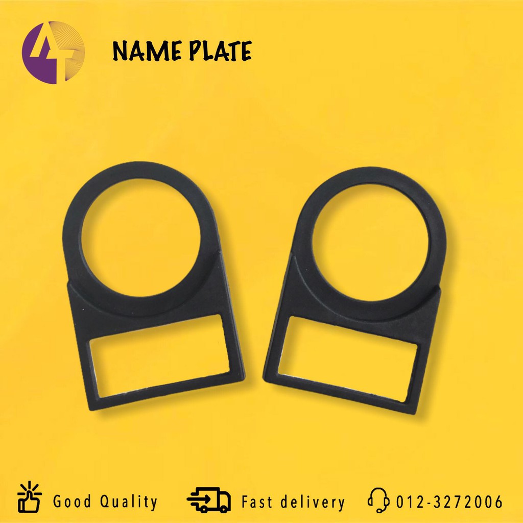 Black Plastic Push Button Switch Panel Label Frame Holder, 22mm (10pcs