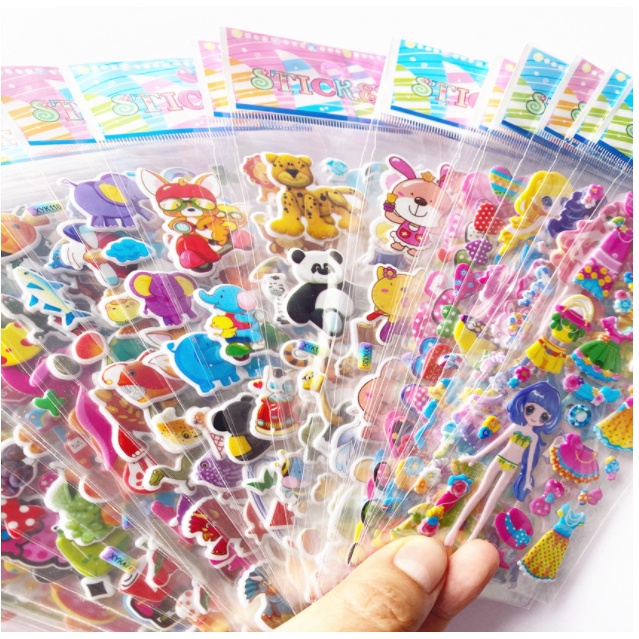 3D Puffy Stickers for kids school Stiker Kanak-Kanak compliment cartoon ...