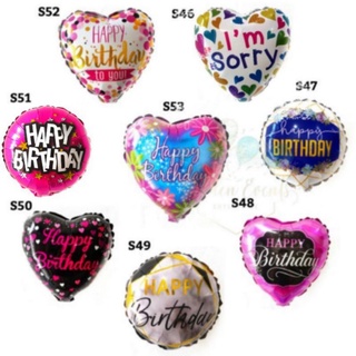 10inch Foil Balloon Round Happy Birthday [ READY STOCK]