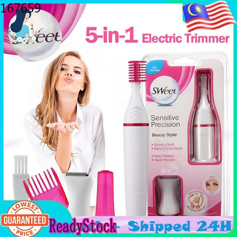 veet trimmer hair cutter 5 In 1 Women Electric Trimmer Hair Removal Shaver  Female Shaving Machine | Shopee Malaysia