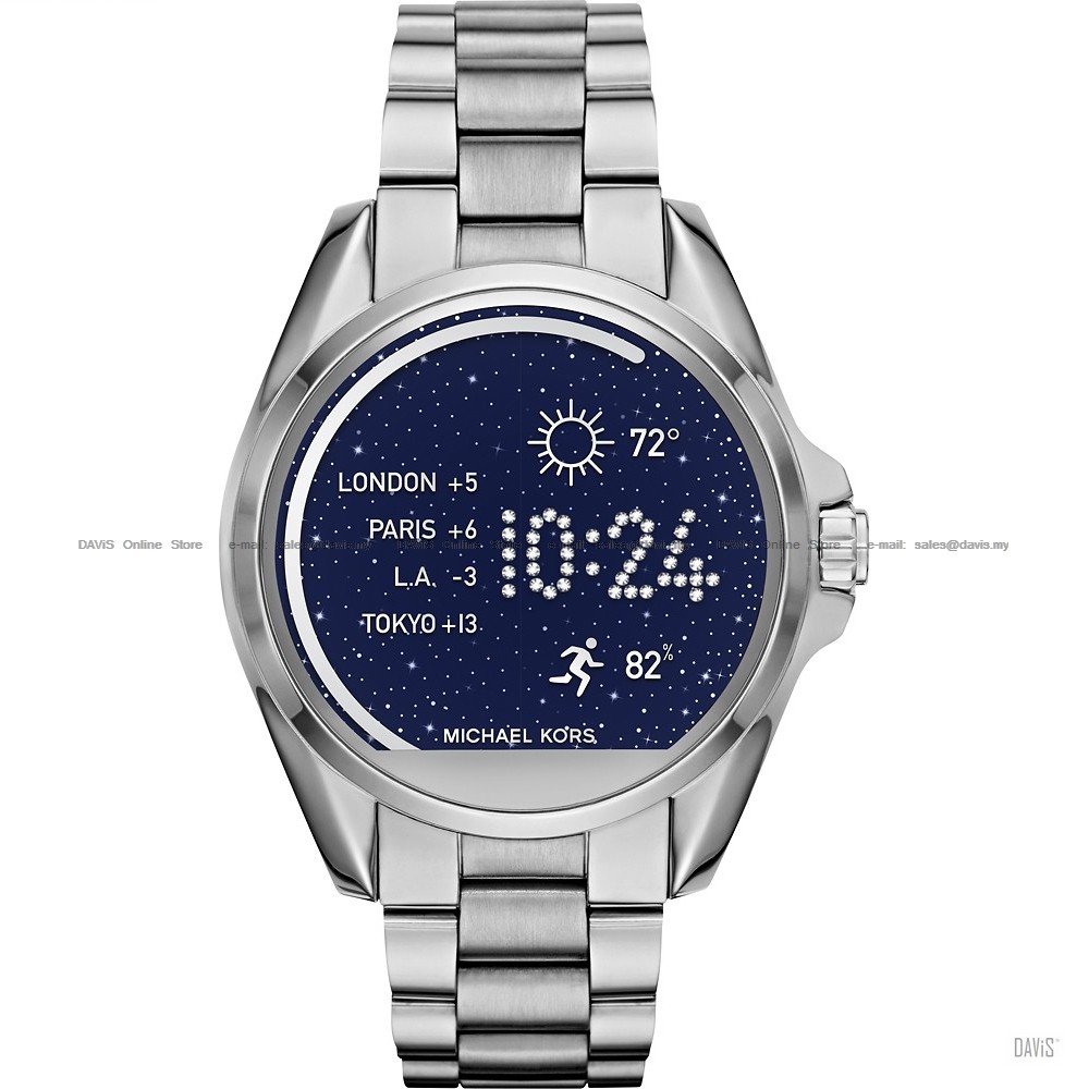 michael kors smartwatch silver with diamonds