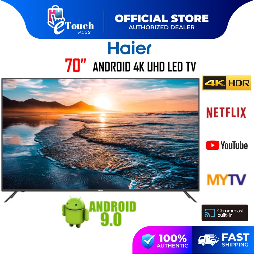 Haier 70 inch 4K UHD Android Smart Internet LED TV H70D6UG Television Televisyen 电视机 Compatible PS5