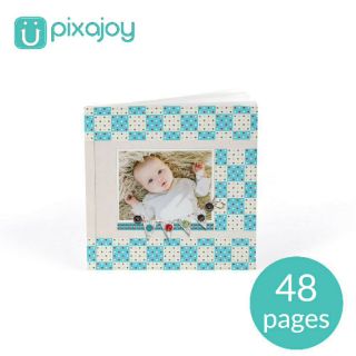 Pixajoy Photobook Mini Softcover 6” x 6” Photo Book, 48 pages
