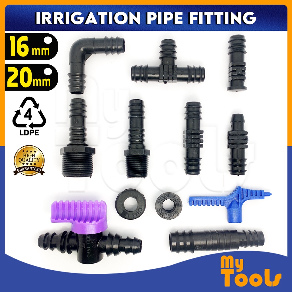 Polypipe Irrigation Tubing Water Hose Pipe Adapter Connector Fitting