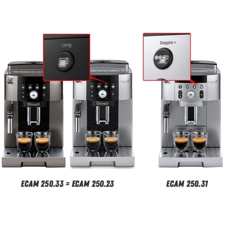 Отличия кофемашин. Кофемашина Delonghi ECAM250.33.TB. Кофемашина de'Longhi magnifica Smart ECAM 250.23 S. Кофемашина Delonghi ECAM250.23.SB. Кофемашина Delonghi ECAM 250.33.