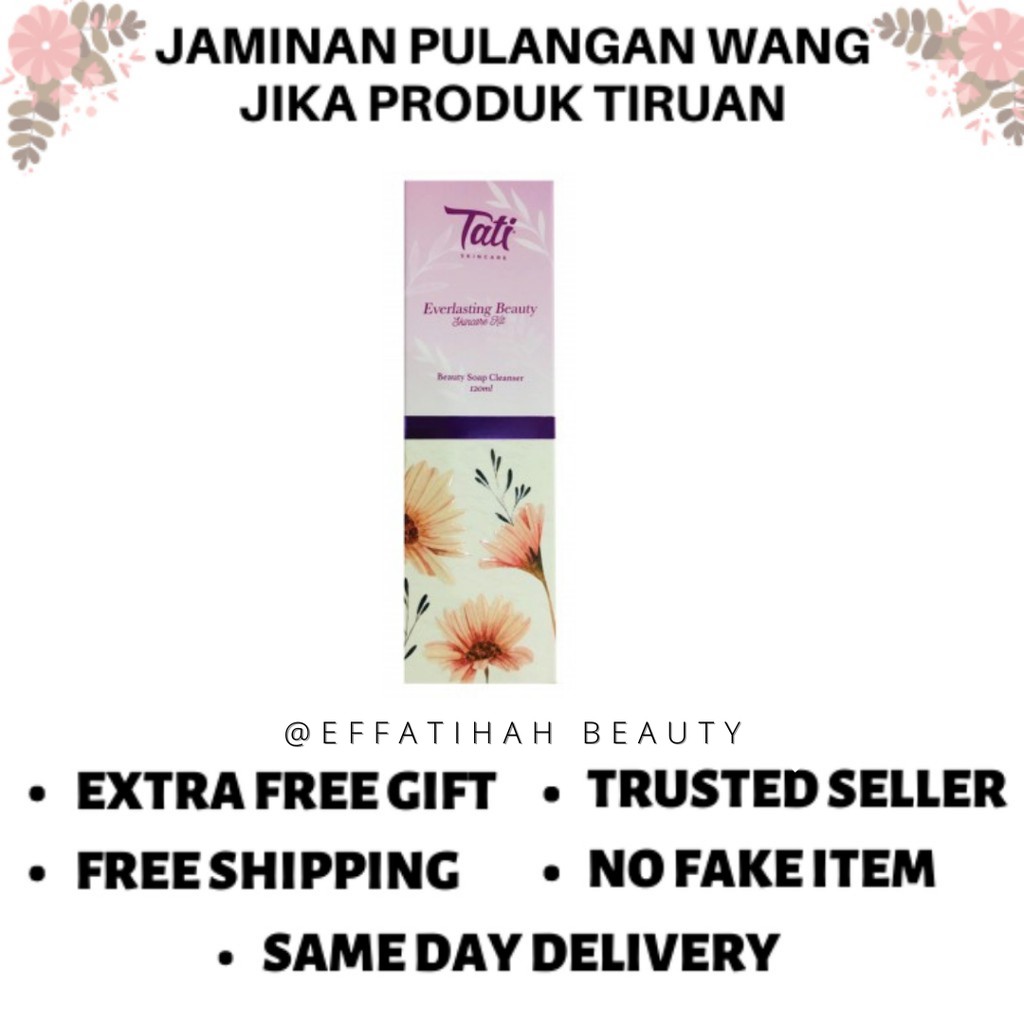 Super Jimat Tati Beauty Soap Cleanser 120ml Pencuci Muka Tati Pencerahan 100 Orignal Hq Direct Hq Free Gift Shopee Malaysia