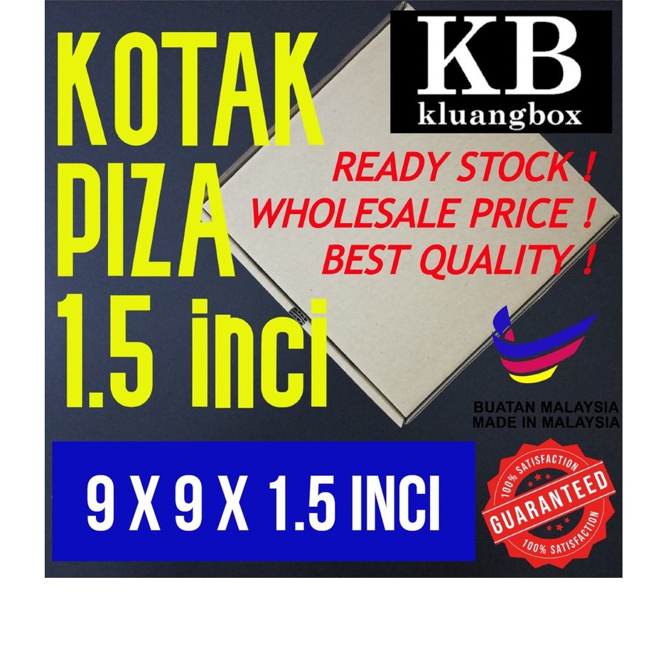 (COD 021)25pcs 9x9x1.5inch Pizza Box Kotak Piza Food Box Kotak Makanan