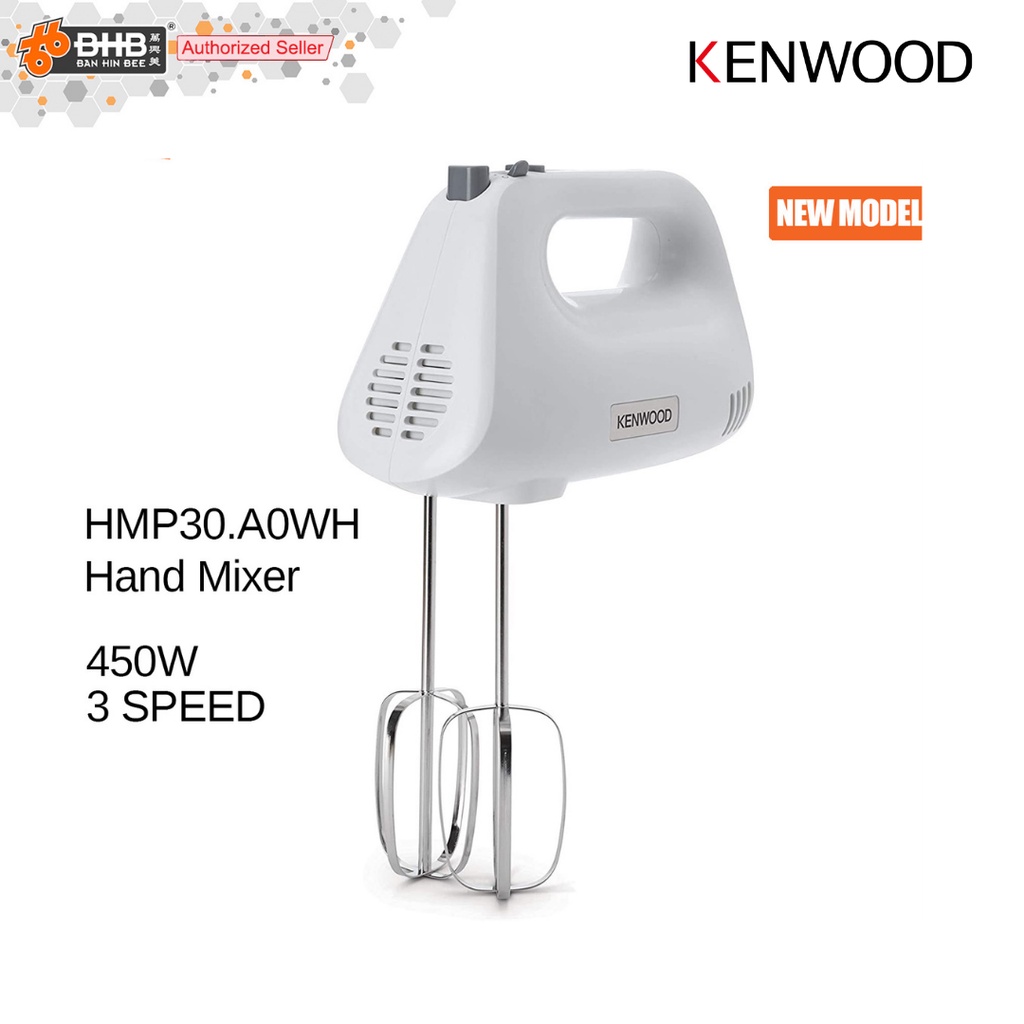 Kenwood HMP30.A0WH HandMix Hand Mixer 450W Lightweight 3 Speed for