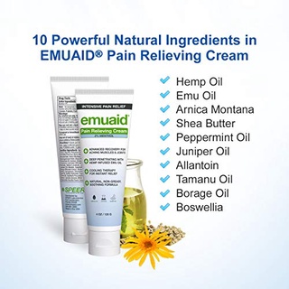 (READY STOCK) Emuaid Pain Relieving Cream 4oz 120g. Natural Ingredients ...