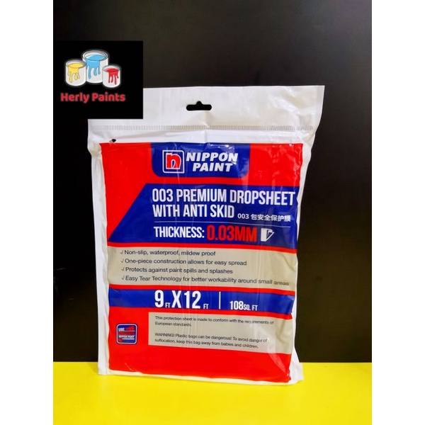 NIPPON PAINT 003 PREMIUM DROPSHEET WITH ANTI SKID(THICKNESS:0.03MM ...