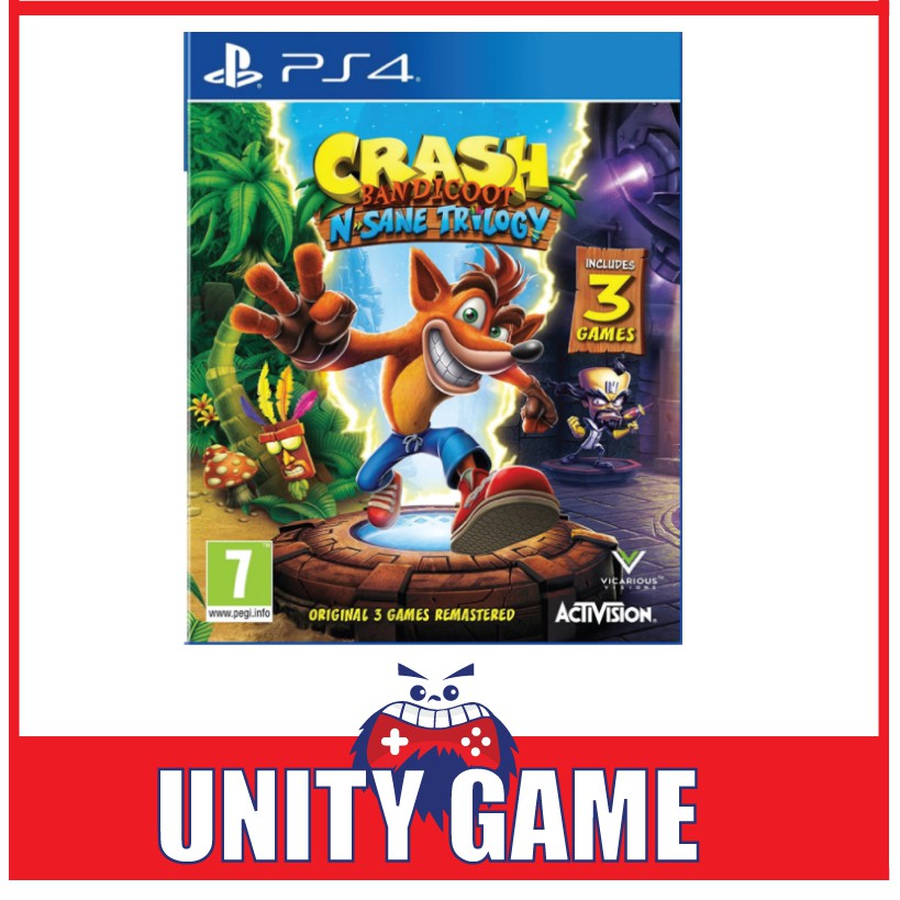 Ps4 Crash Bandicoot N Sane Trilogy Disc Shopee Malaysia