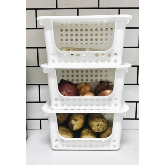 Utensil Cooking kabinet dapur rak letak barang Bawang kentang sayur ubi Buah onion fruit rack kitchen storage almari ... - Image 2