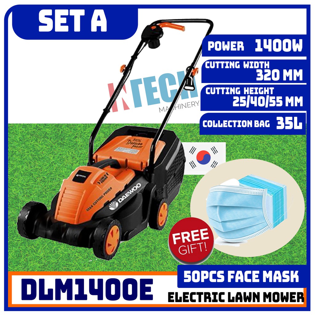DAEWOO DLM1400E ELECTRIC LAWN MOWER Shopee Malaysia