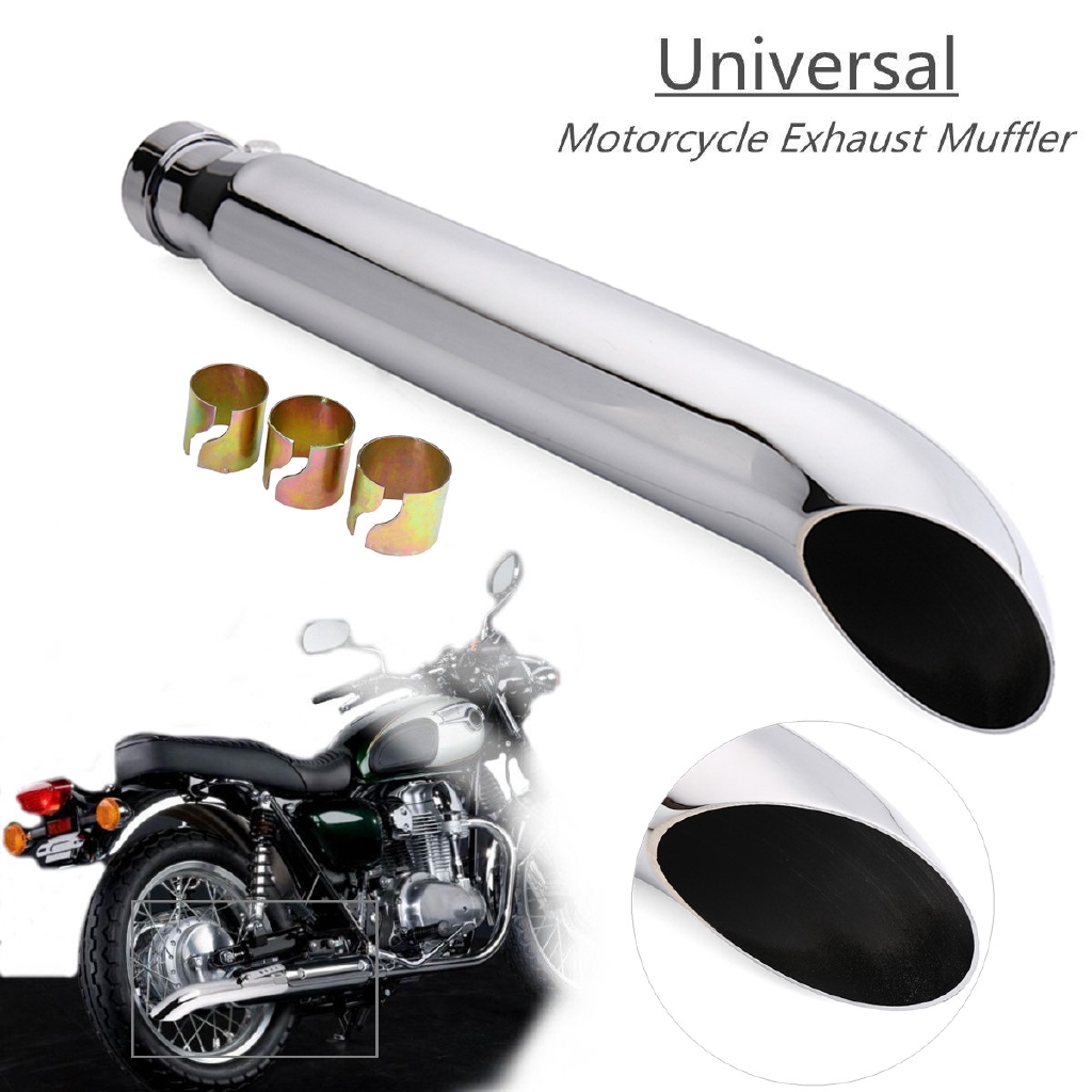 Motorcycle Cafe Racer Exhaust Muffler Pipe Silencer Sliding Bracket Universal Shopee Malaysia