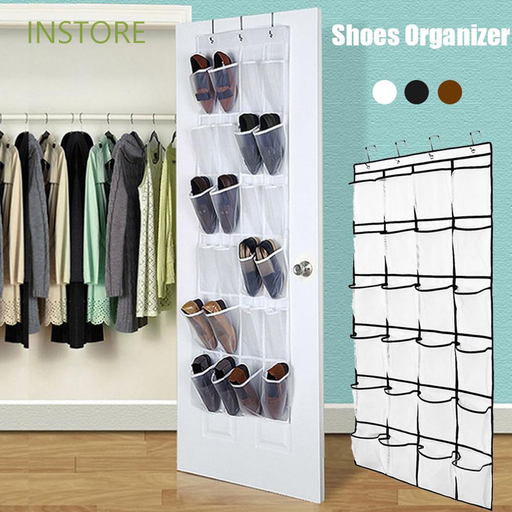 Instore Door Wardrobe Closet Rack Stand Shoes Storage Bag Shopee Malaysia