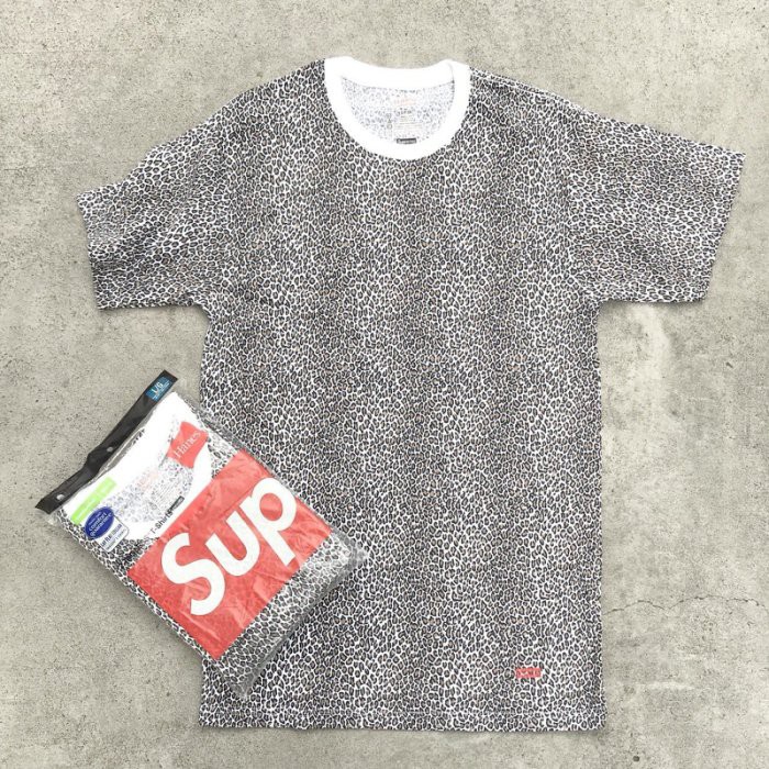 supreme leopard hanes