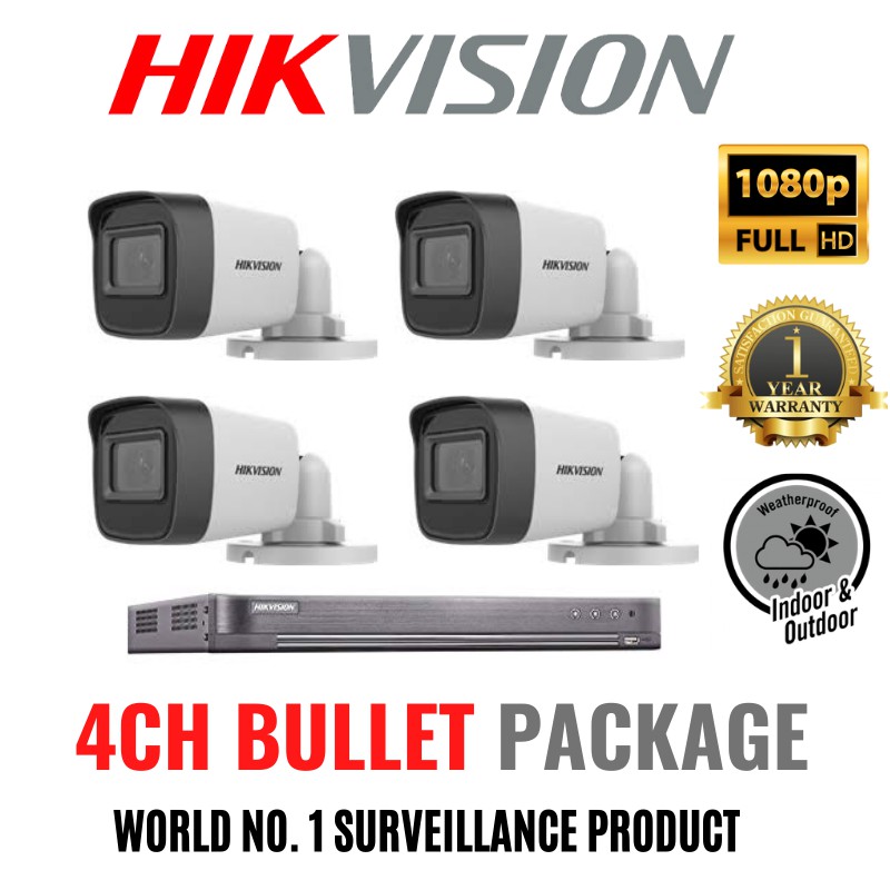 HIKVISION 4 CHANNEL DVR 5MP + 4 UNIT ANALOG FULL HD 5MP 1920P 4 In 1 ...