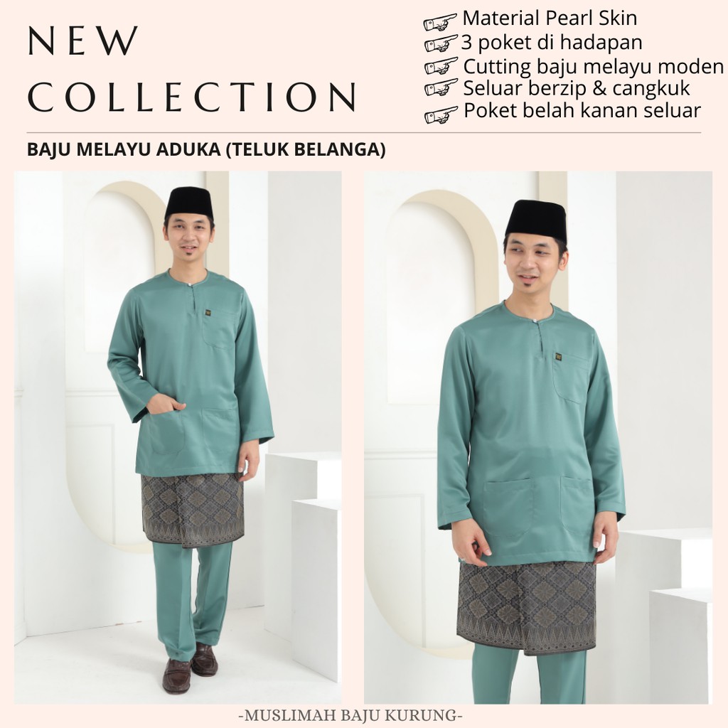 New Baju Melayu Teluk Belanga Baju Melayu Berpoket Baju Melayu Xs 2xl Baju Melayu Leher Johor Ready Stock