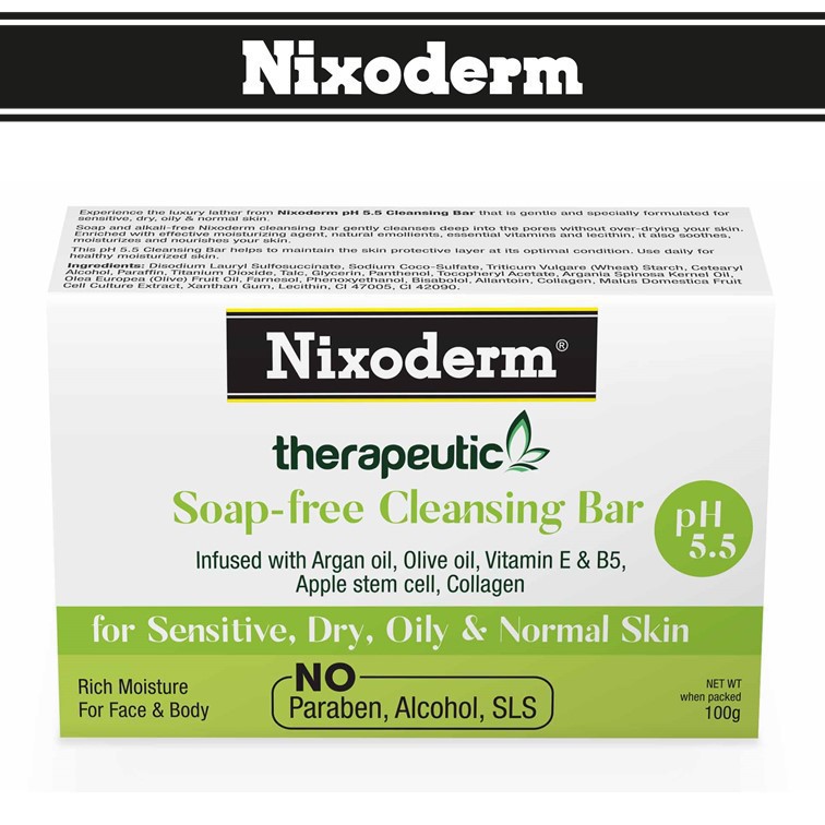 Nixoderm Therapeutic SoapFree Cleansing Bar (100g) Shopee Malaysia