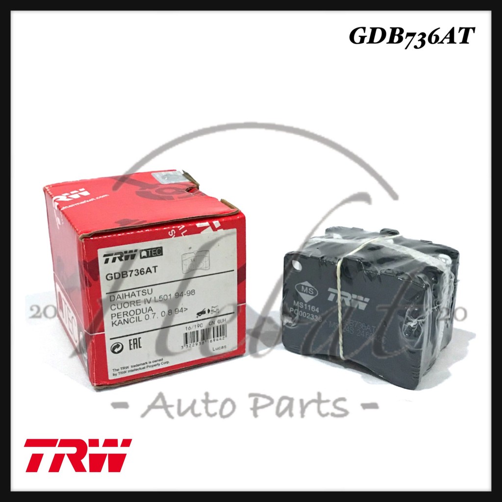 Perodua Kancil 660 850 TRW Front Disc Brake Pad ( GDB736 ) Shopee
