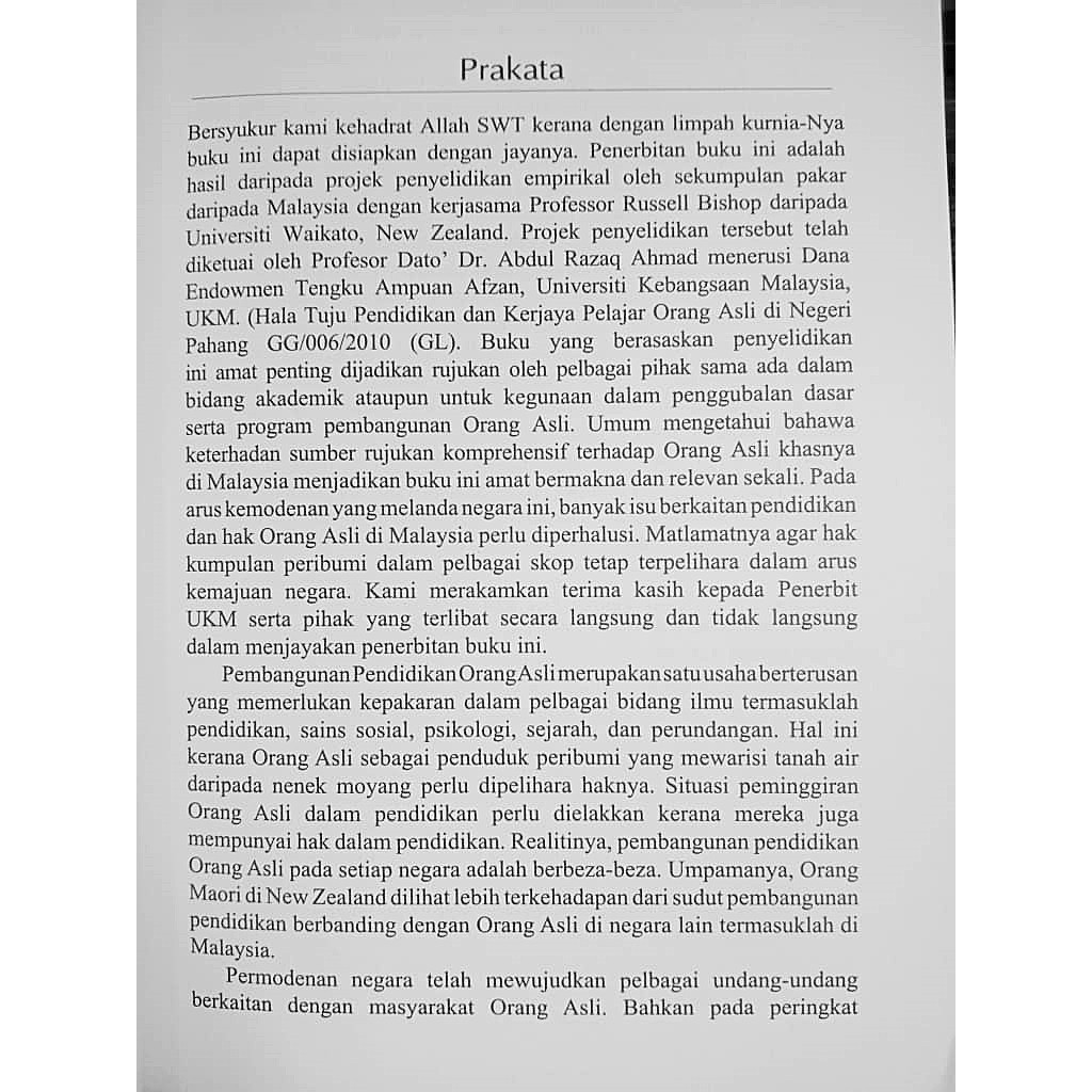 UKM) Pembangunan Pendidikan Orang Asli Di Malaysia - Norwaliza 