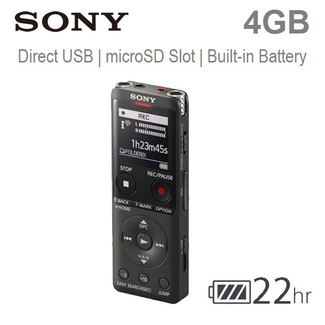 Sony ICDUX570F Digital Voice Recorder with Builtin USB (4GB) Shopee