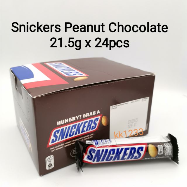 Snickers Peanut Chocolate Energy Bar 21.5g x 24pcs Shopee Malaysia