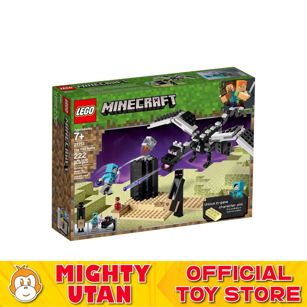 Lego Minecraft The End Battle Toys For Kids Boys Girls Shopee Malaysia