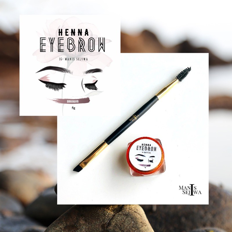 HENNA EYEBROW HALAL SET (BROWN or BLACK) (5g) Shopee Malaysia