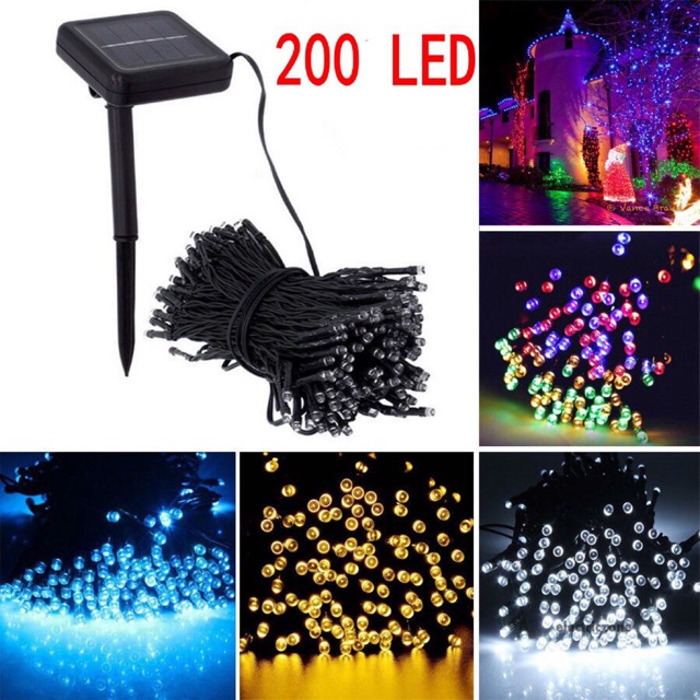 Lampu Raya Solar (Lampu Lip Lap) Colourful 22 Meter 200 Led Shopee