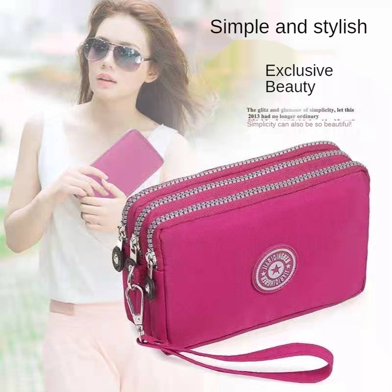 DOBUR | Fashion Women Wallet Credit Card Key Phone Holder Zipper Purses and Handbags Designer Wristlet Waterproof Nylon Clutch Bag Coin Purse Dompet Wanita Fesyen Kad Kredit Kunci Telefon Bimbit Klip Zip Dompet Dompet Syiling 时尚女士钱包信用卡钥匙手机夹拉链钱包