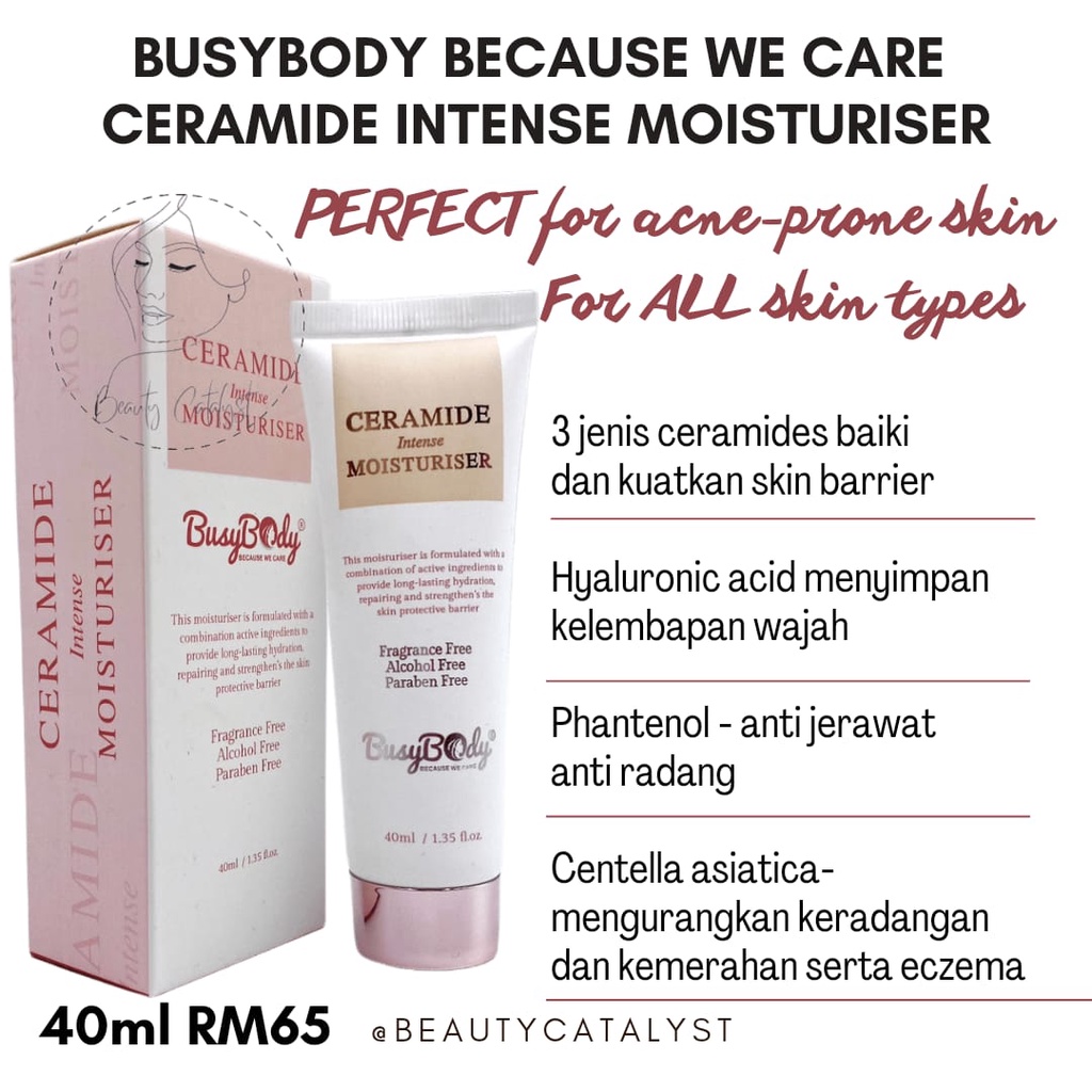 BusyBody Ceramide Moisturiser Complex Hydrating Moisturizer Oil Control