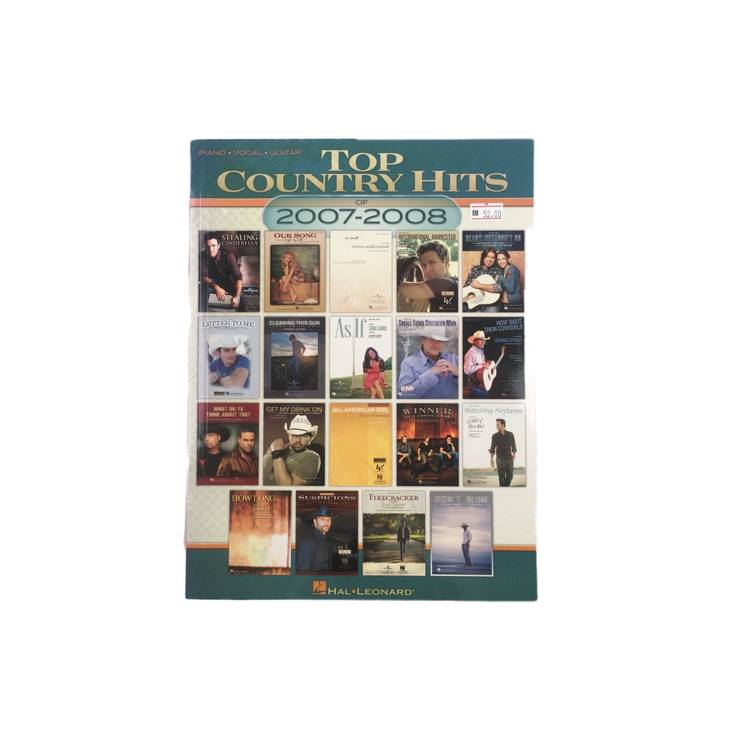 Top Country Hits of 2007-2008 ( Piano / Vocal / Guitar ) | Shopee Malaysia