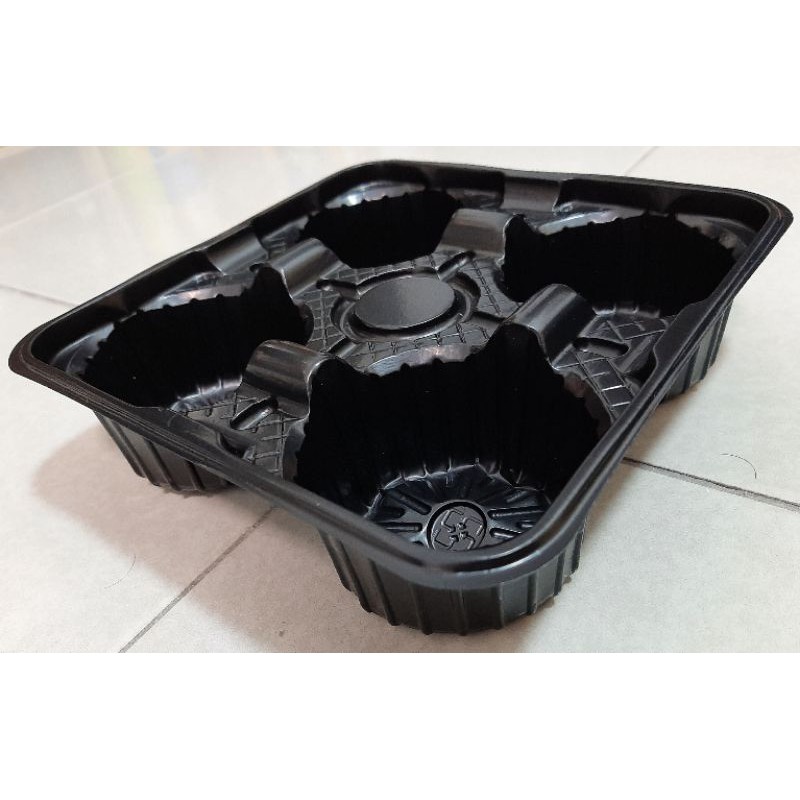 ***Ready Stock*** Plastic Cup Holder Tray 4cup (50pcs) Shopee Malaysia