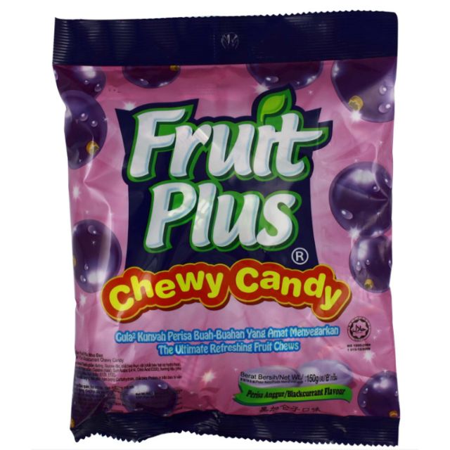 Ultimate Refreshing 150g Fruit Plus Chewy Candy Blackcurrent Flavour