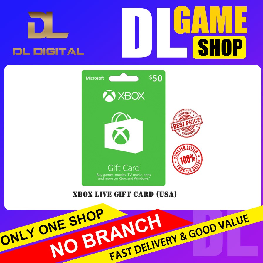 Xbox Gift Card 10 25 50 100 Usd Us Redeem Code Prepaid Card Shopee Malaysia