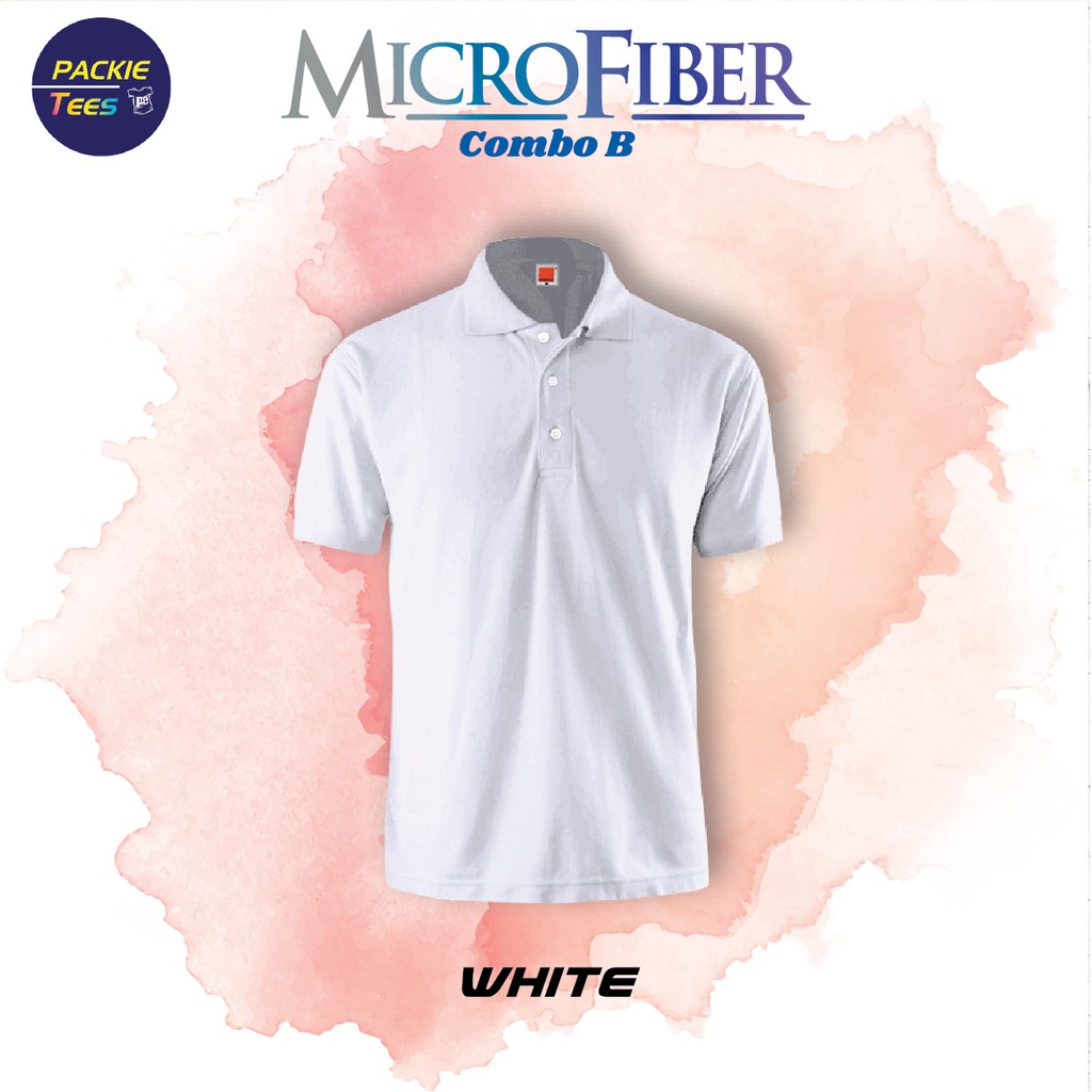 WHITE 100% MICROFIBER QD0600 QUICK DRY JERSEY COLLAR SHORT SLEEVE TSHIRT MICROFIBRE SHIRT PUTIH KOLAR QD06 OREN SPORT