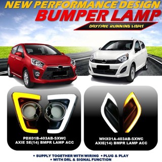 PERODUA AXIA FOG LAMP WITH WIRE SWITCH RELAY 2014-2016 G/E 