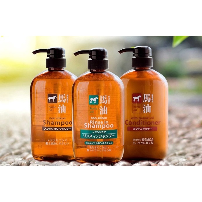 🔥Ready Stock🔥 Kumano Horse Oil Non Silicon Shampoo / Conditioner / Body