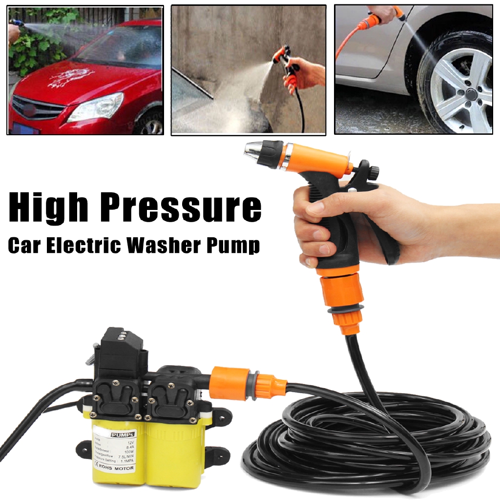 100W 12V High Pressure Car Garden Electric Washer Water Pump Washing